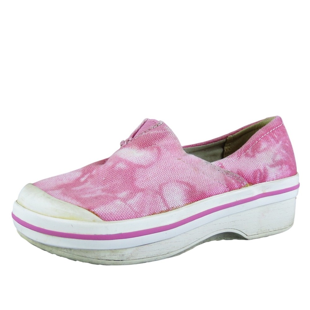 Dansko Girls Clog‎ Tie-Dye Sz T 28 Medium Pink Fabric Slip On